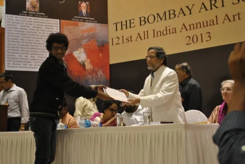 Achievements - Bombay Art Society National Award for Best Watercolour Portrait 2013