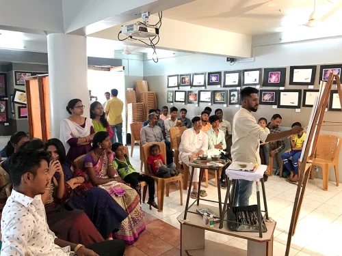 Demonstration - Gaurishankar Fine Art College, Satara 2020
