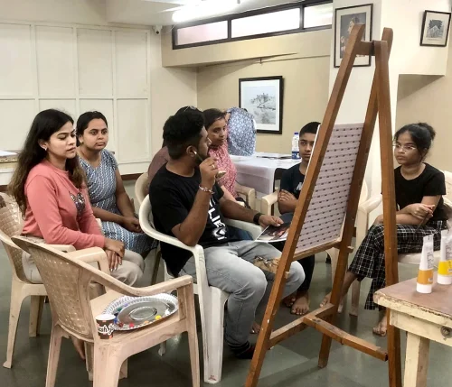 Demonstration - Camel Art Workshop Demo Darpan Art Gallery Pune 2024